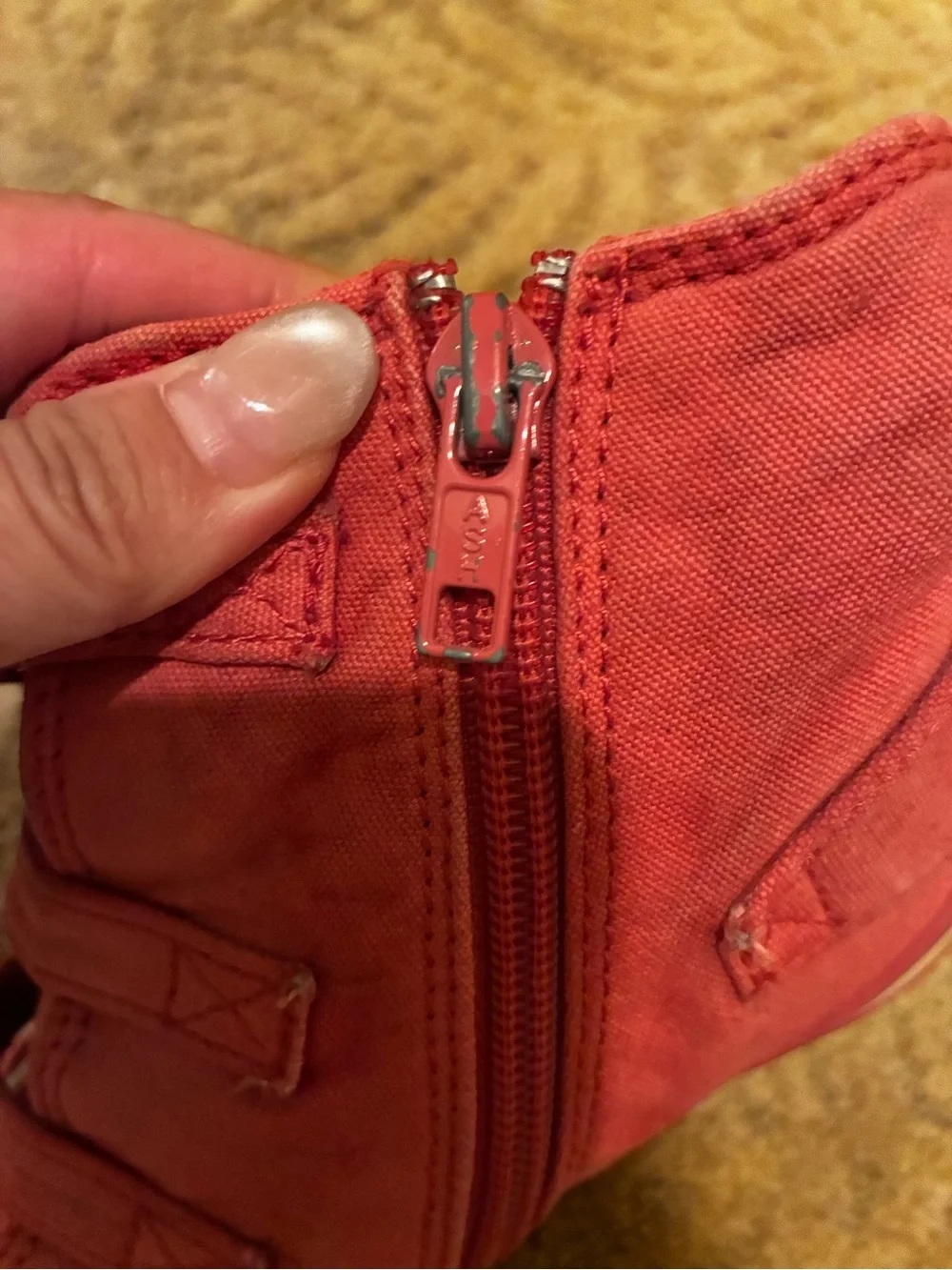 Vintage ASH Red Buckle High-Top Sneakers
